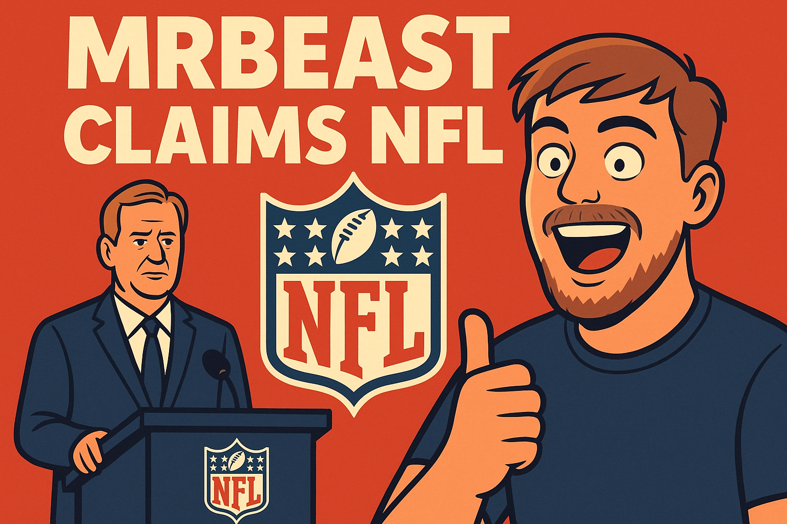 MrBeast Claims He Bought the NFL—Drops YouTuber Into Every Team!