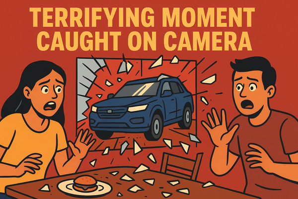TERRIFYING MOMENT CAUGHT ON CAMERA: Influencers Nearly KILLED as SUV Plows Through Restaurant!