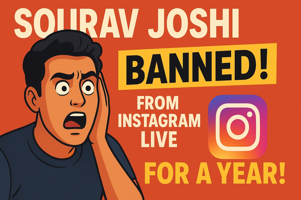 SILENCED! Sourav Joshi BANNED From Instagram Live for a YEAR! What is He Hiding?